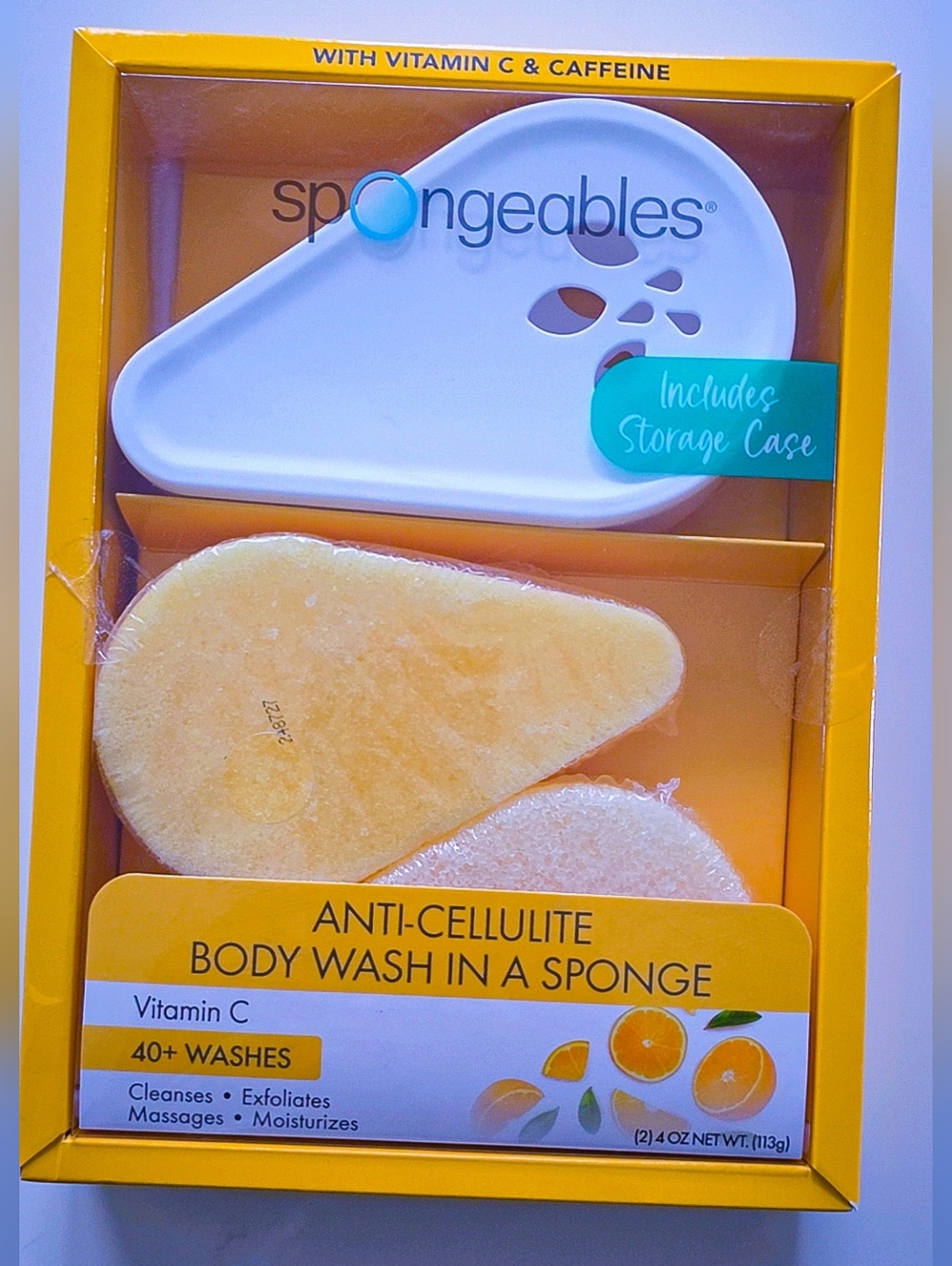 Anti-Cellulite Body Wash in a Sponge - Vitamin C & Caffein